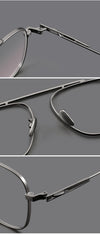 Kaspi Retro Titanium Square Glasses Frame