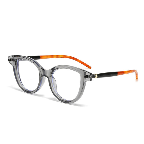 New European and American cross-border flat mirror holder, men's and women's cat eyes, personalized retro glasses frame, tide ins anti-blue flat mirror