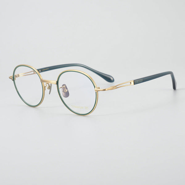 Methone Titanium Vintage Round Eyeglasses Frames