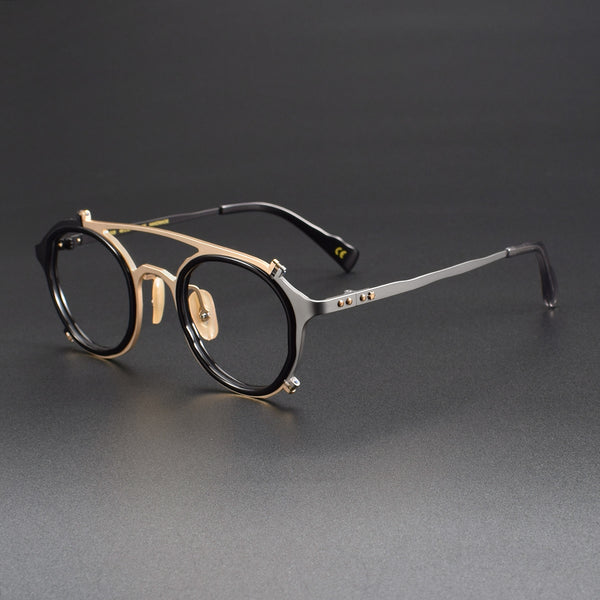 Wesley Titanium Retro Hand Made Glasses Frame