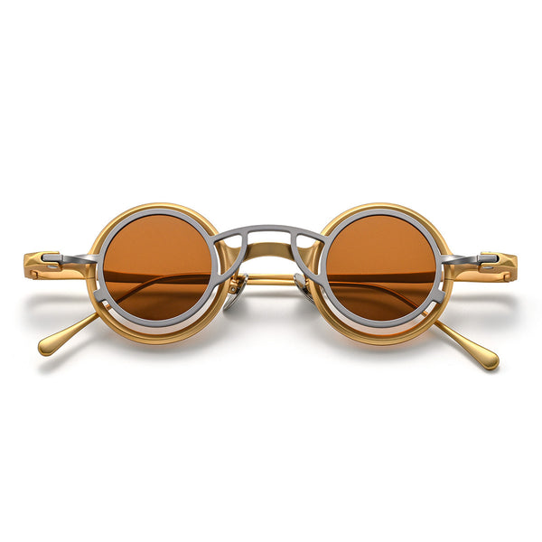 High-end niche magnetic glasses 5976 retro fashion old small round frame glasses frame Danyang spot wholesale can be matched