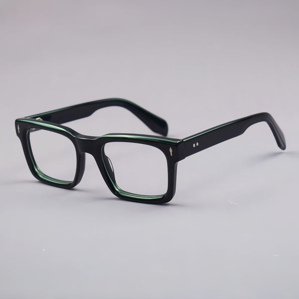 Simon Retro Rectangle Acetate Glasses Frame