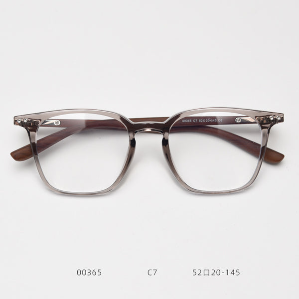 0365 new Japanese and Korean retro square personalized TR90 myopia glasses frame men's and women's literary flat mirror holder can be matched with degrees