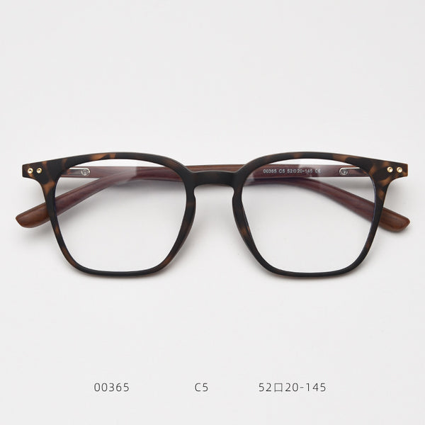0365 new Japanese and Korean retro square personalized TR90 myopia glasses frame men's and women's literary flat mirror holder can be matched with degrees