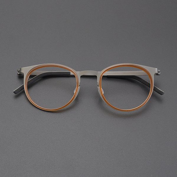 Carter Titanium Vintage Round Eyeglasses Frames