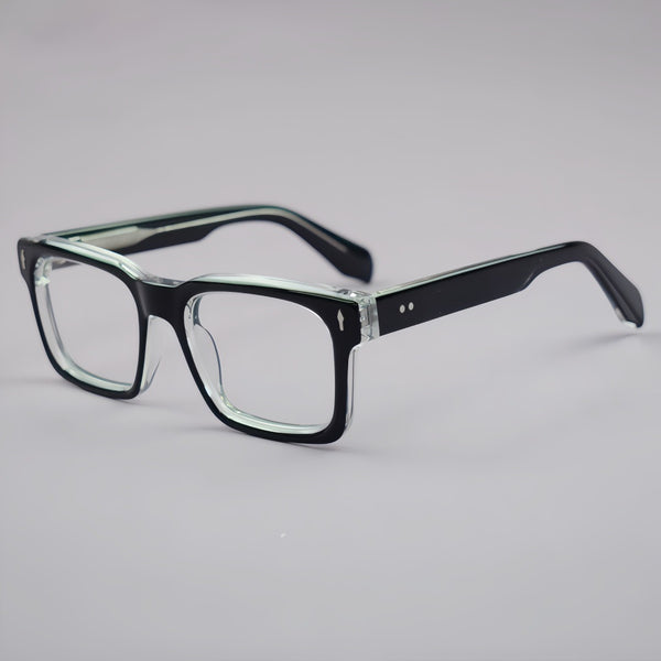 Simon Retro Rectangle Acetate Glasses Frame