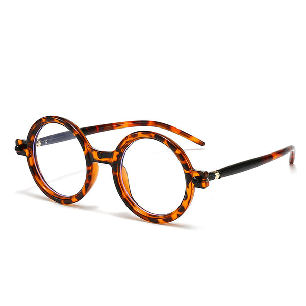 New European and American fashion round frame anti-blue light flat mirror men's anti-blue light glasses frame women's pose trend flat mirror