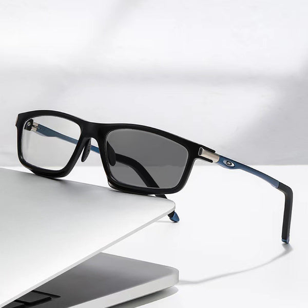 Sports Outdoor Aluminum Magnesium Ultra-Light Color-Changing Multi-Focal Reading Glasses