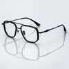 Nelly Business Square Titanium Double-bridge Glasses Frame