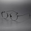 Steele Titanium Vintage Round Eyeglasses Frame
