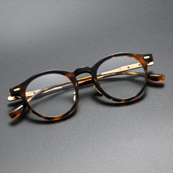 Vincent Retro Round Acetate Glasses Frame