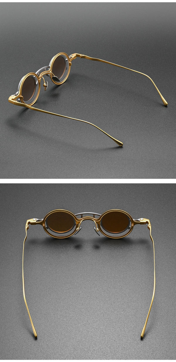 High-end niche magnetic glasses 5976 retro fashion old small round frame glasses frame Danyang spot wholesale can be matched