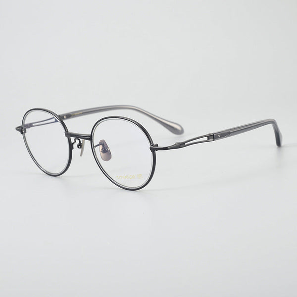 Methone Titanium Vintage Round Eyeglasses Frames
