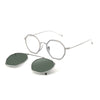 Daly Titanium Vintage Eyeglasses Frame With Sunglasses Clips