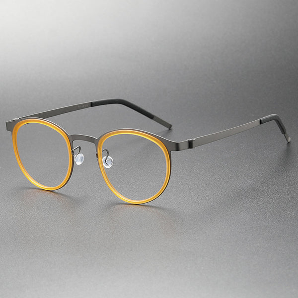 Carter Titanium Vintage Round Eyeglasses Frames