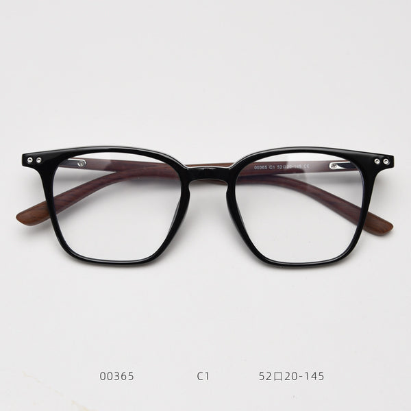 0365 new Japanese and Korean retro square personalized TR90 myopia glasses frame men's and women's literary flat mirror holder can be matched with degrees