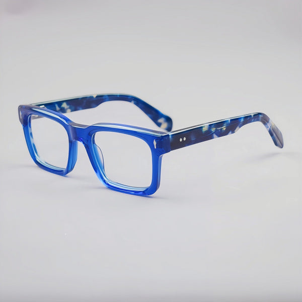 Simon Retro Rectangle Acetate Glasses Frame