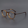 Tan Versatile Round Acetate Glasses Frame