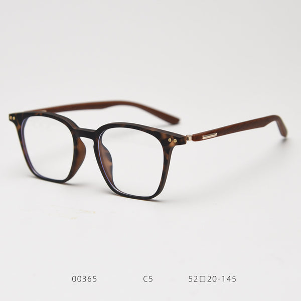 0365 new Japanese and Korean retro square personalized TR90 myopia glasses frame men's and women's literary flat mirror holder can be matched with degrees