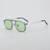 Rana Square Titanium Glasses Frame With Magnetic Sunglasses Clips