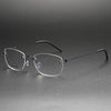 Brewton Retro Titanium Rectangle Glasses Frame
