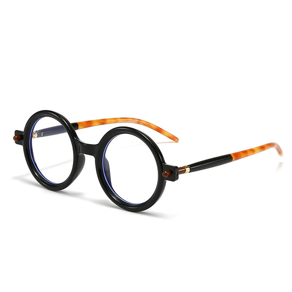 New European and American fashion round frame anti-blue light flat mirror men's anti-blue light glasses frame women's pose trend flat mirror
