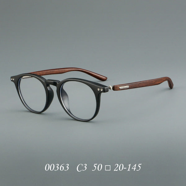 Cross-border retro wood grain leg frame 00363 fashion trend glasses Danyang spot wholesale can be matched with myopia presbyopia