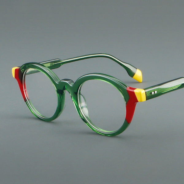 Crowe Vintage Acetate Round Eyeglasses Frame