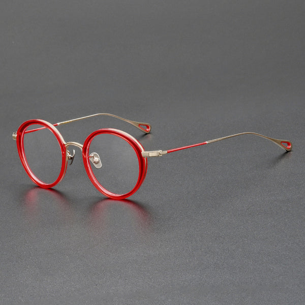 Iryna Retro Round Titanium Eyeglasses Frame