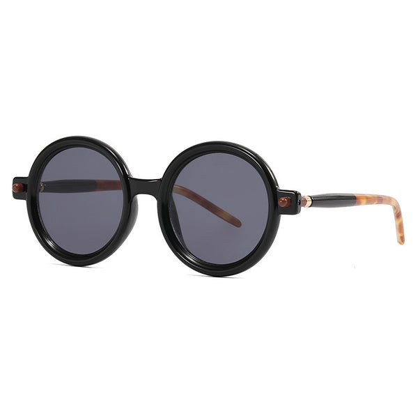 2026 European and American fashion street photography retro literary sunglasses modern charm INS wind anti-blue sunglasses cross-border