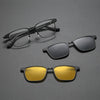 3-in-1 Alloy Glasses Frame With Magnetic Sunglasses Clips