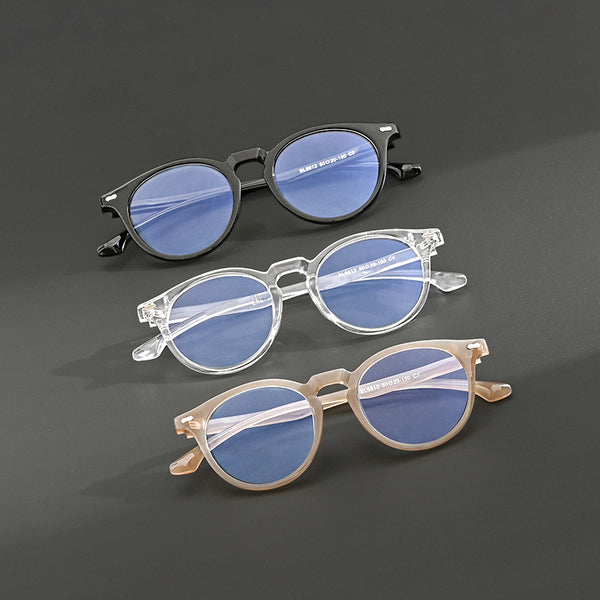 March TR90 Round Vintage Eyeglasses Frame