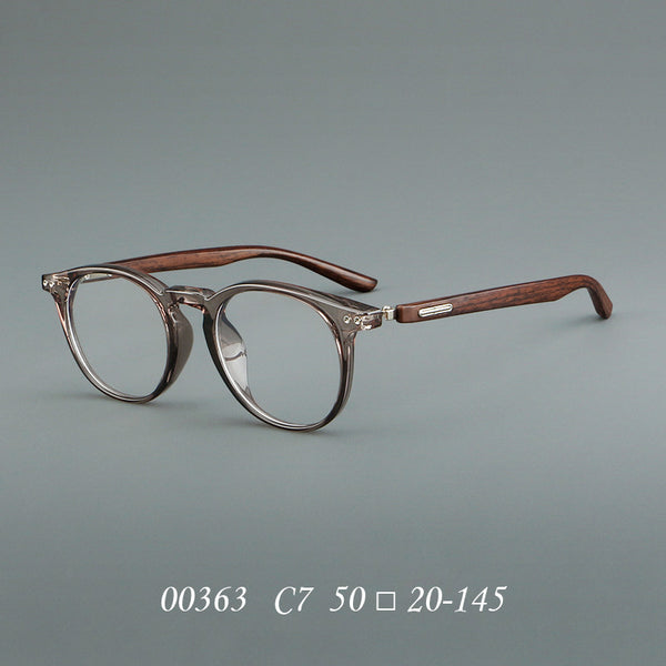 Cross-border retro wood grain leg frame 00363 fashion trend glasses Danyang spot wholesale can be matched with myopia presbyopia