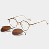 Seh Titanium Vintage Eyeglasses Frame With Sunglasses Clips