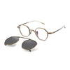 Abali Titanium Vintage Eyeglasses Frame With Sunglasses Clips