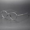 Steele Titanium Vintage Round Eyeglasses Frame