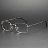 Brewton Retro Titanium Rectangle Glasses Frame