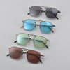 Rana Square Titanium Glasses Frame With Magnetic Sunglasses Clips