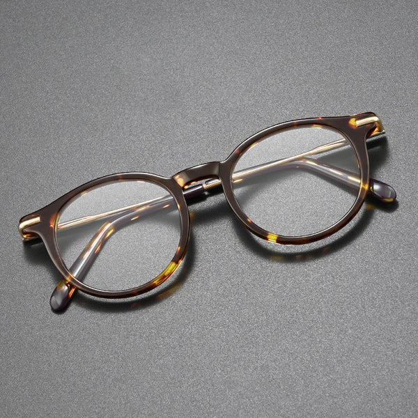 Carl Titanium Vintage Oval Eyeglasses Frames