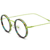 Eamon Titanium Round Glasses Frame