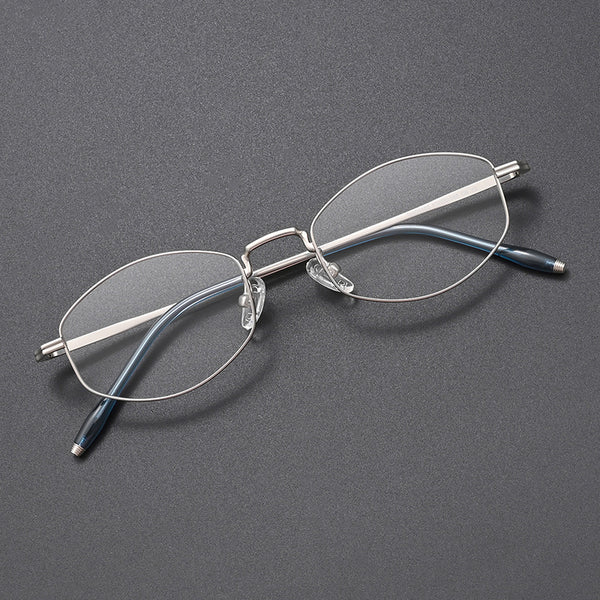 Jeff Titanium Geometric Glasses Frame