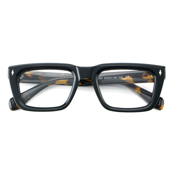 Sutton Retro Rectangle Acetate Glasses Frame