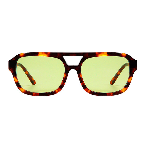 Huff Premium Series Double-bridge Retro Acetate Sunglasses
