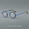 New plate small round frame glasses V17 retro eye frame metal flat light Danyang spot wholesale, can be equipped with reading glasses