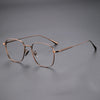 Loewy Retro Titanium Square Glasses Frame