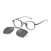 Aceto Titanium Vintage Eyeglasses Frame With Sunglasses Clips