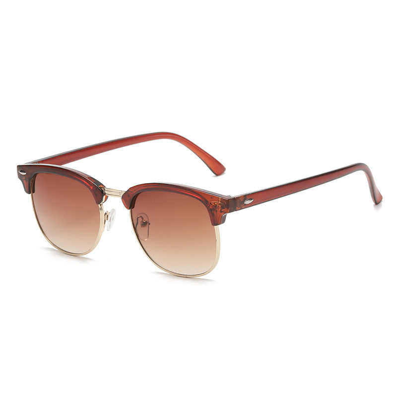 AEVOGUE Polarized Sunglasses for Women and Men Semi Rimless Frame Ret, C5-tea Tea