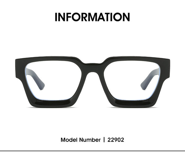 New fashionable anti-blue glasses 22902 trendy square frame myopia glasses frame versatile simple flat glasses for men and women