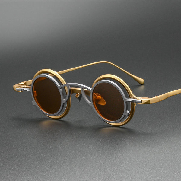 High-end niche magnetic glasses 5976 retro fashion old small round frame glasses frame Danyang spot wholesale can be matched