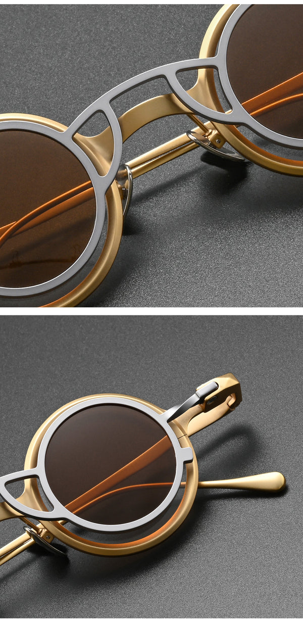 High-end niche magnetic glasses 5976 retro fashion old small round frame glasses frame Danyang spot wholesale can be matched